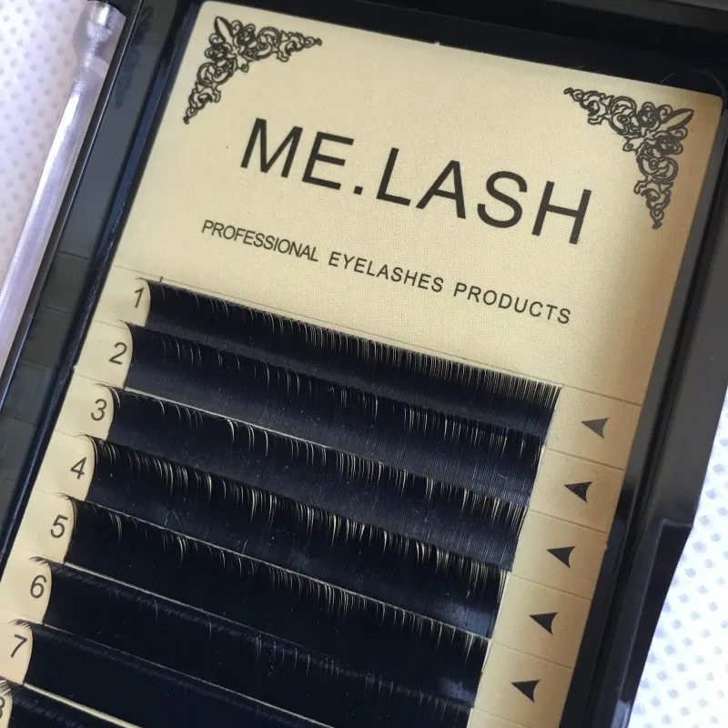 ME.LASH 1tray Mixed Size Flat Ellipse C D Curl Eyelash Extension Matte Finished Soft Faux Mink Ellipse eyelashes (3)