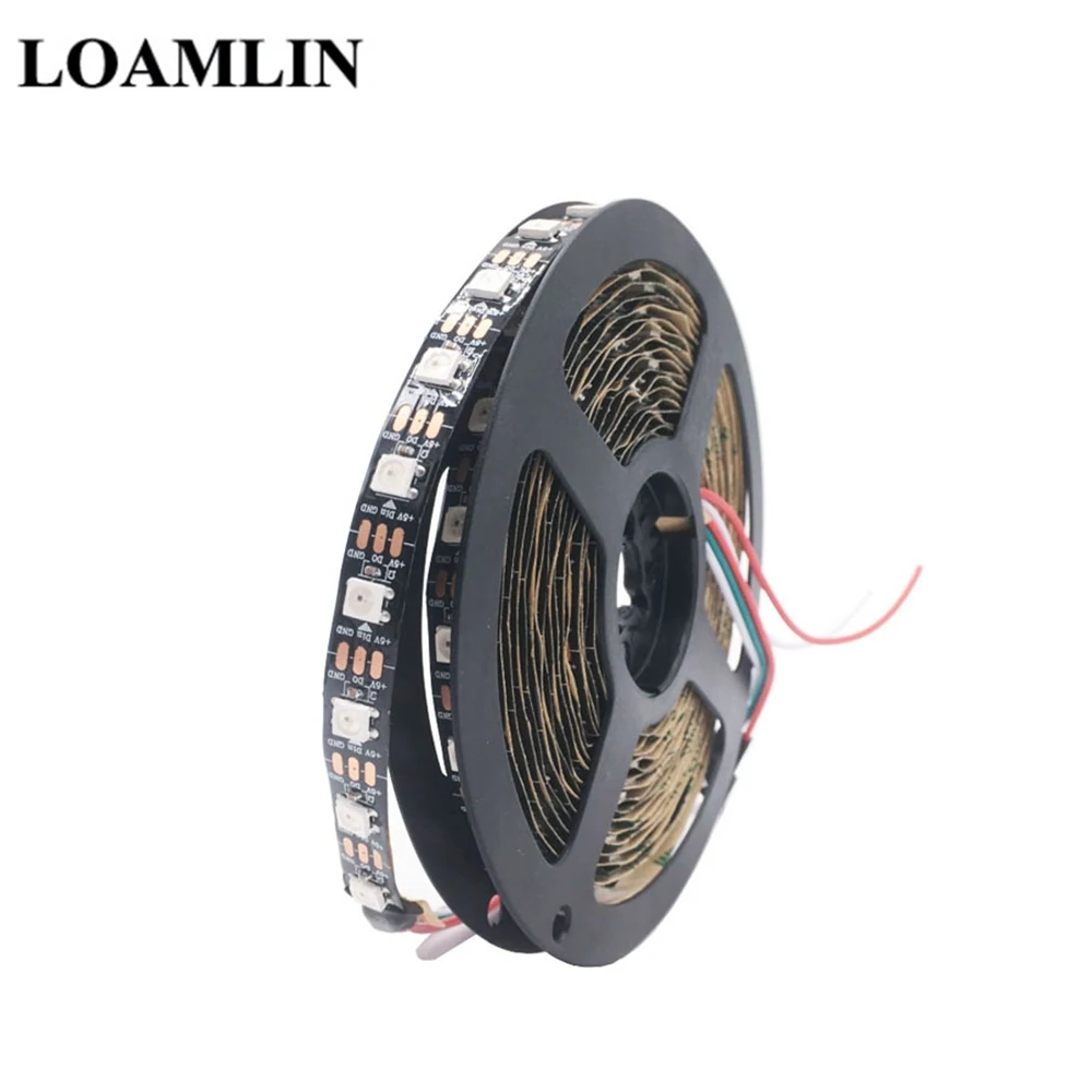 WS2812B WS2812 RGB Led светильник лента K-1000C(T-1000S Обновлено) RGB Led контроллер DC5V Led Трансформатор комплект - Испускаемый цвет: Only Led Strip