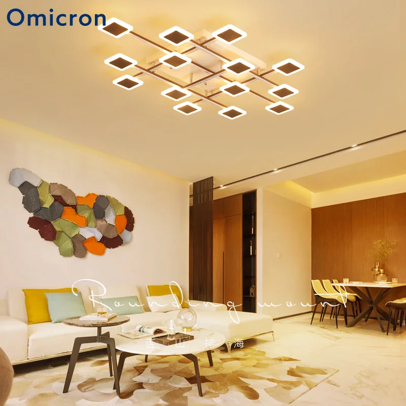 

Omicron Modern LED Creative Chandeliers For Lighting For Bedroom Living Room Dining Room Iron Lustre Light Fixtures