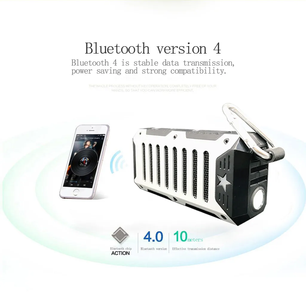 Bluetooth динамик для верховой езды портативный маленький звук стерео музыка бас Cannon