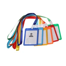 Шейный ремень кличка чехол для кредитной карты значок случае конфеты цвета двухсторонняя прозрачная Рабочая визитница защитный чехол