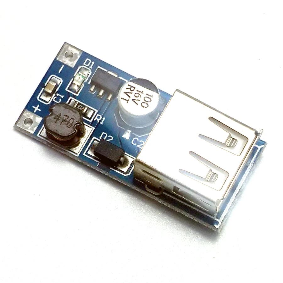 DC модуль бустера (0 9 В ~ 5 В) L 600мА USB бустер монтажная плата выход синяя