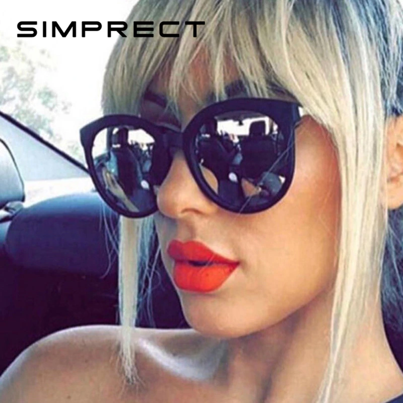 SIMPRECT, квадратные солнцезащитные очки для женщин,, зеркальная большая оправа, солнцезащитные очки, брендовые, дизайнерские, модные, Ретро стиль, Lunette De Soleil Femme YJ0116