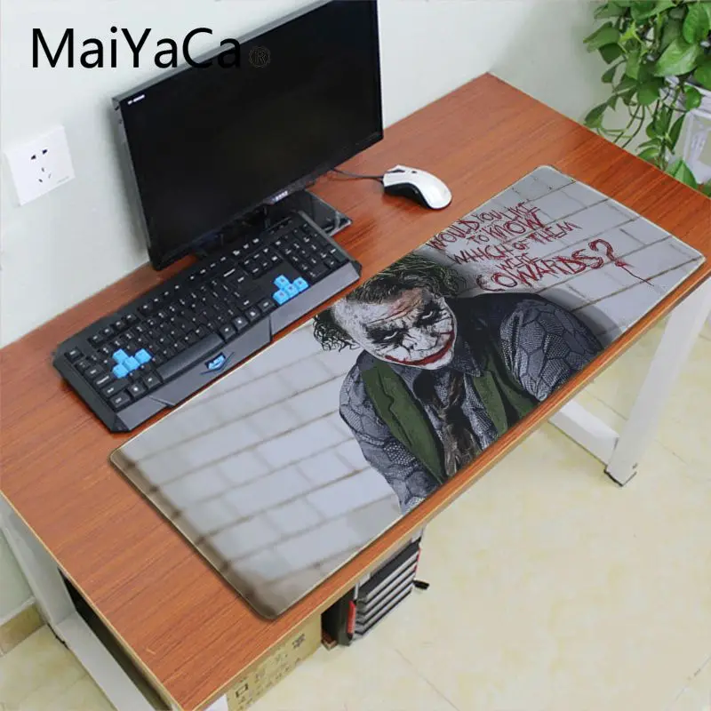 Maiyaca Batman Arkham City Joker Heath Ledger коврик для мыши игровой коврик для мыши xl speed Keyboard коврик для мыши для ноутбука ПК ноутбук Настольный коврик - Цвет: Lock Edge 30X90cm