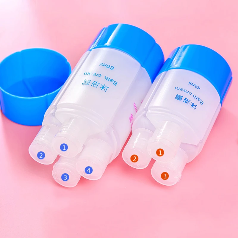 

4 in 1 Creative Shampoo Shower Gel Empty Cosmetic Bottles Plasic Travel Kit Make Up Empty Refillable Bottles Parfum Women Bottle