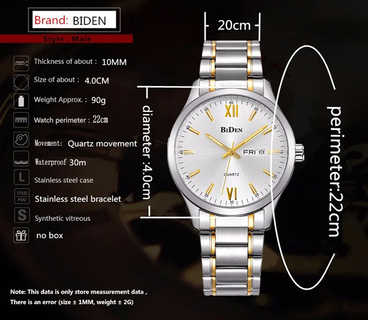 Бренд biden мужские женские наручные часы из нержавеющей стали Кварцевые Модные женские мужские часы с любовью водонепроницаемые часы с