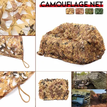 

2x2 2x3 2x4 2x5 2x6 2x7 Hunting Military Camouflage Nets Woodland Army Camo netting Camping Sun ShelterTent Shade sun shelter