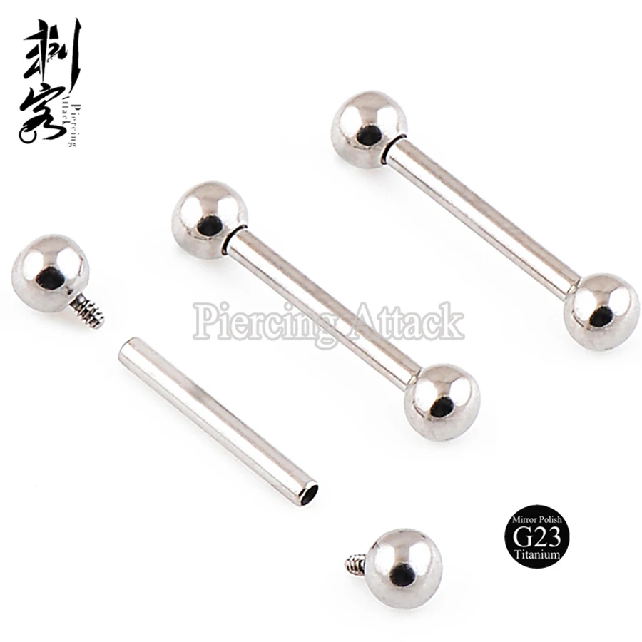 G23 Titanium Internal Thread Stud Earrings Titanium Piercing Body