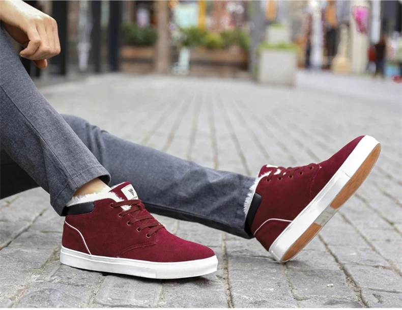 DESERT RAM Brand Men's Winter Shoes Man Big Size Sneaker Mens Ankle Suede Boots Men Boot Warm Fur Male Classic Casual Snow Bot (11)