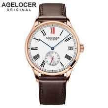 Swiss Agelcoer Gold Wristwatch Gift For Men Luxury Brand Male Exquisite Fashion Dress Watches Time Hours