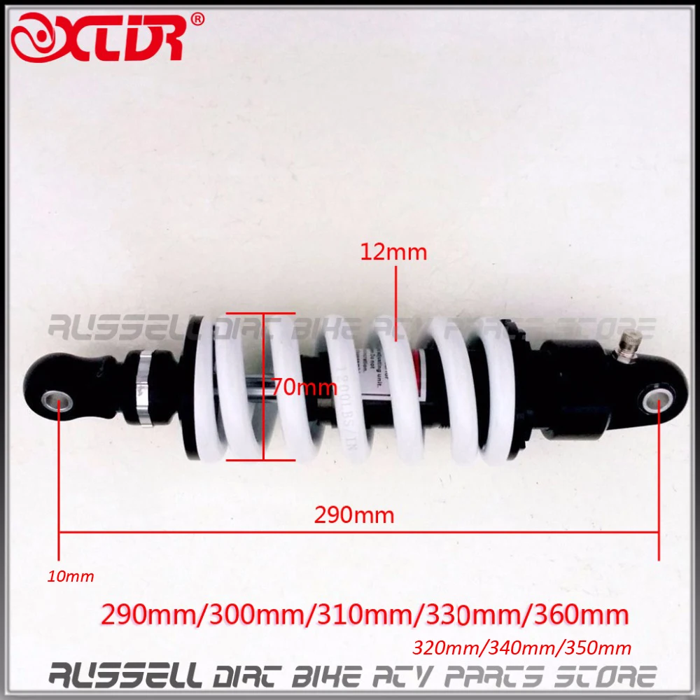 

Heavy Duty rear shock motorcycle Eliminator Suspension Spring For ATV QUAD PIT BIKE 1200LBS 290mm 300mm 310mm 330mm 360mm 340mm