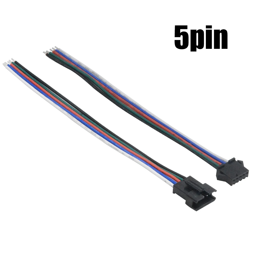 5 пар 20AWG провода 2pin 3pin 4pin 5pin 6pin JST разъем 15 см мужской женский кабель для 3528 5050 RGB RGBW WS2801 Светодиодные полосы терминалы