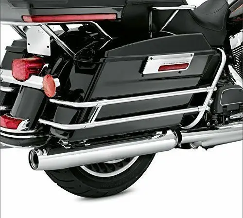 Мотоцикл двойной рельс защита седельной сумки для Harley Touring Electra Glide CVO Road King Road Street Glide 1997-2008