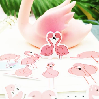

20/40pcs Self-adhesive Funny Flamingo Sticker Scrapbook Travel Decoration DIY Album Journal Random Not Repeat