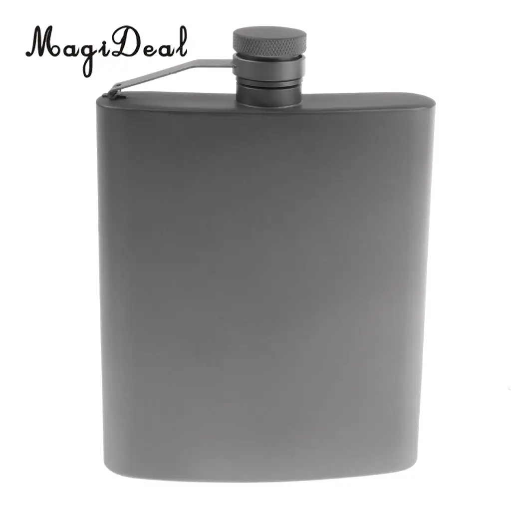 MagiDeal Titanium Hip Flask Pocket Liquor Bottle for Outdoor Camping