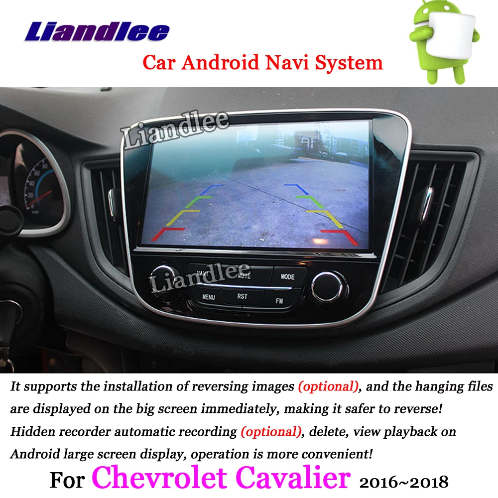 Top Liandlee Android For Chevrolet Cavalier Sedan 2016~2018 Stereo Radio Carplay Camera TV BT Wifi GPS Navi Navigation Multimedia 4