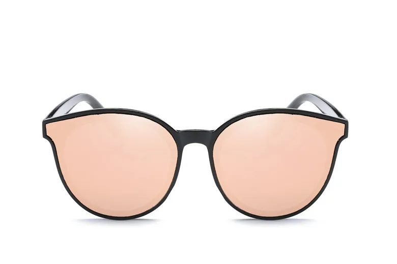 LONSY негабаритных Круглые Солнцезащитные очки женские брендовые дизайнерские UV400 Солнцезащитные очки кошачий глаз женские очки зеркальные линзы солнцезащитные очки CJ01