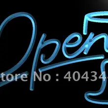 LB536-Script открытым Стекло Коктейли Бар СВЕТОДИОДНЫЙ знак неонового света