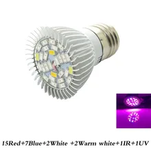 Полный спектр светодиодный Grow Light 28 W E27 E14 GU10 домашняя лампа для растений для рассада цветов гидропоники Системы палатка овощи