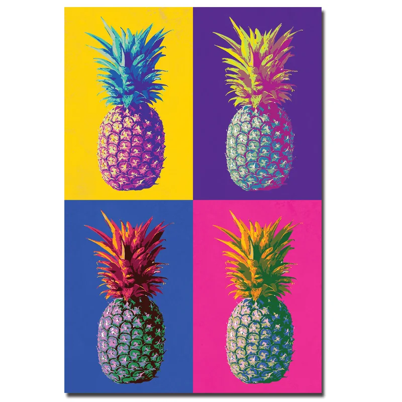 Buy Andy warhol colorful pineapple oil painting POP