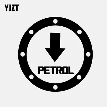 

YJZT 12.8CM*12.8CM PETROL Vinyl Decal Car Sticker Fuel Black/Silver C3-0790