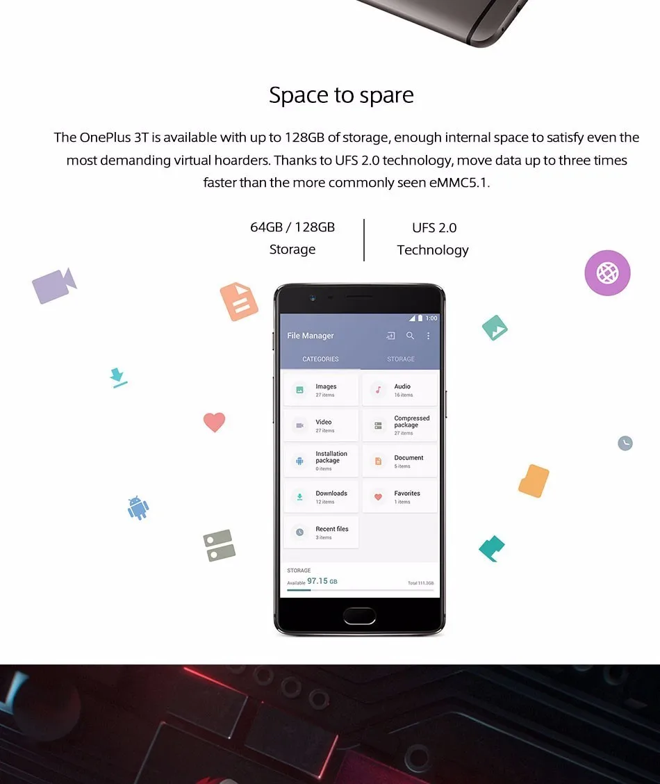 Международная прошивка Oneplus 3T, 4G, LTE, мобильный телефон, 4 ядра Android 6,0 5," FHD 6 ГБ Оперативная память 128 Гб Встроенная память 16.0MP NFC