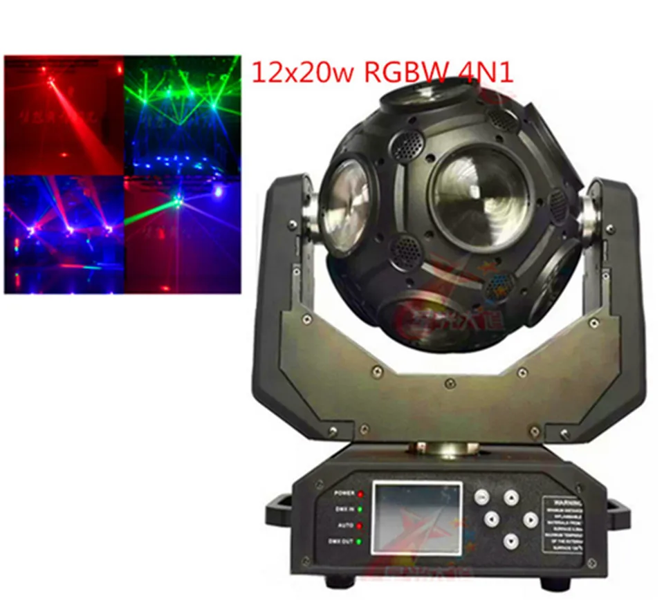 

12x20W RGBW 4in1 LED Football Moving Head Light Great Show Effect Disco Nightclub Party Light/SX-MH1220