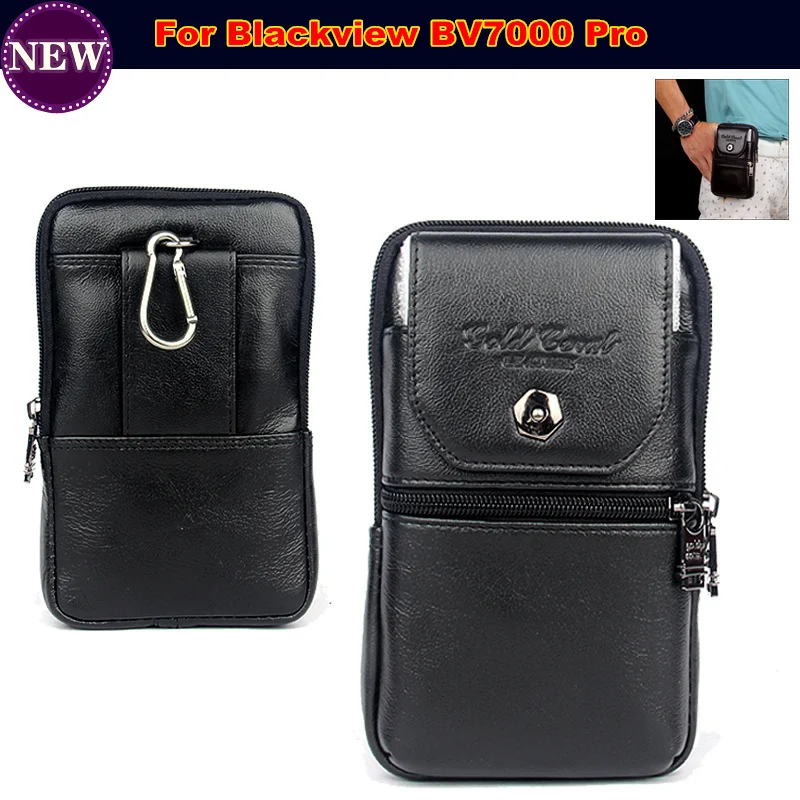 Genuine Leather zipper pouch Belt Clip Waist Purse Case
