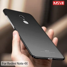 for Xiaomi Redmi Note 4X Case for Redmi Note 4 Pro Cover Msvii Luxury Thin 360 Full Protection PC Frosted Hard Back Cover