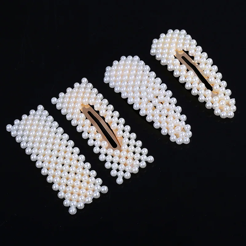 

Fashion Pearl Hair Clip for Women Elegant Korean Design Snap Barrette Stick Hairpin Headwear Hairpins Hair Styling Accessories