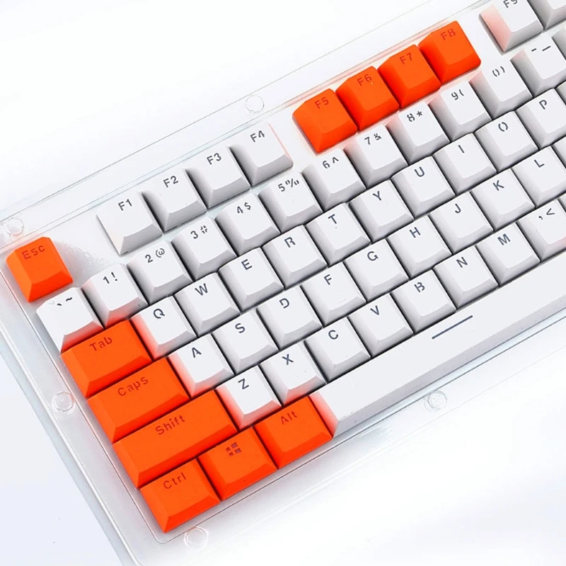 Полупрозрачная двойная съемка PBT 104 KeyCaps с подсветкой для Cherry клавиатура MX Переключатель