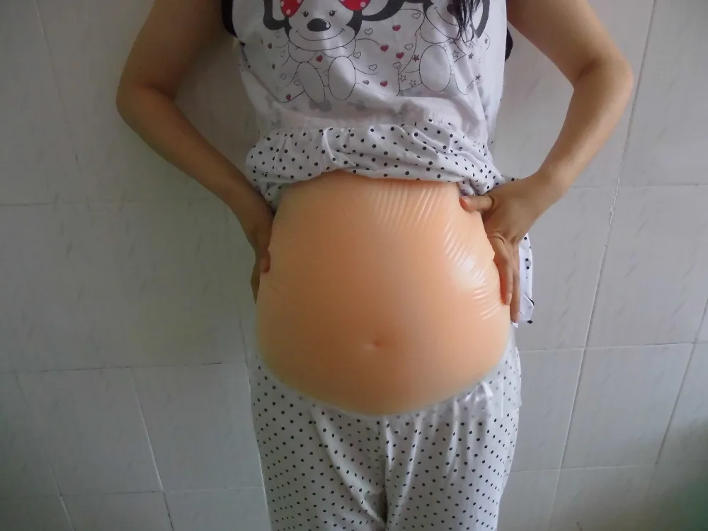 Free Shipping 1500g 4-5 Month Comfortable Medical Soft Silicone Artificial Belly Fake Bodycolor Tummy for false pregnant Free Shipping 1500g 4-5 Month Comfortable Medical Soft Silicone Artificial Belly Fake Bodycolor Tummy for false pregnant