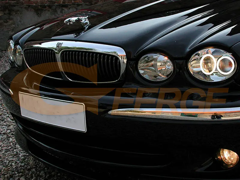 Для фар JAGUAR X-type 2002-2008 Отлично 4 шт. кольца Ультра яркое освещение CCFL ангельские глазки комплект Halo Кольцо