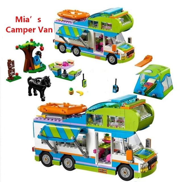 

New Good Friends Girl Series Mia's Camper Van Building Blocks Bricks Toys As Children Birthday Gift Compatible with lego 41339