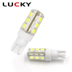 10 шт. CNILUCKY T10 светодиодный лампы W5W 194 168 светодиодный canbus 24x2835SMD силиконовые оболочки купол Readling номерных знаков свет 12 В