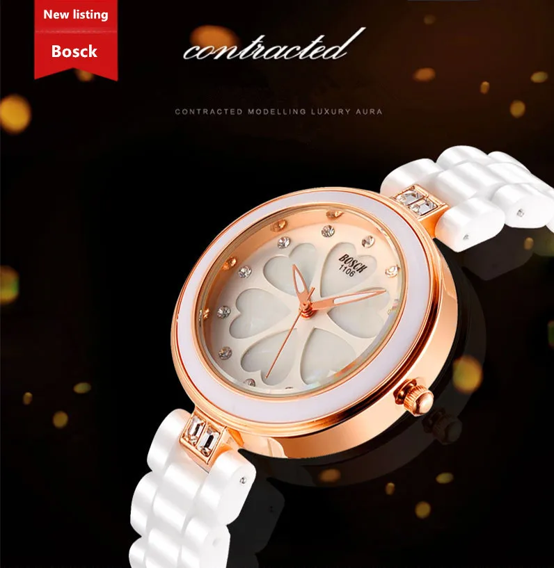 

Mens Watch Sport Waterproof Wristwatch Genuine Leather Relojes Hombre Quartz Male Business Watch BOSCK 664