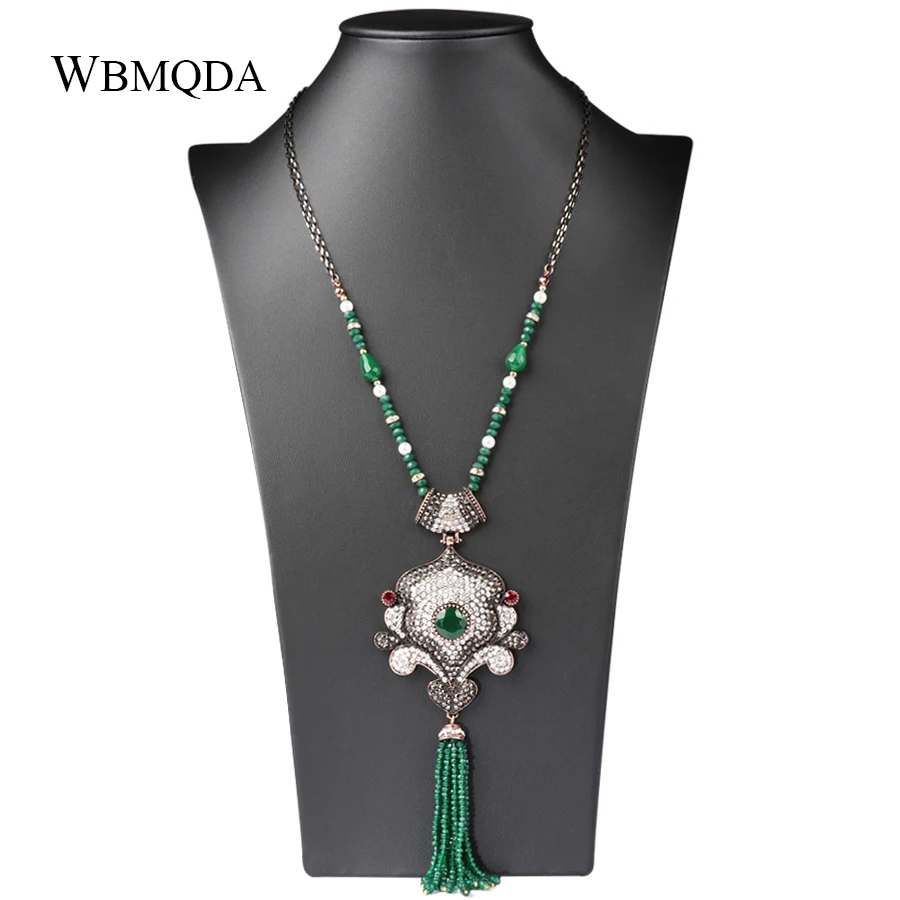 1-Kinel-2018-New-Arrivals-Austrian-Crystal-Nigerian-Wedding-Tassel-Necklace-For-Women-Handmade-African-Beads-Jewelry