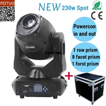 

4pcs/lot Flycase LED 230w Stage Gobos Lumiere DMX Spot Lighting Multi Patterns 3 Effects Prism Moving Head DJ Lights
