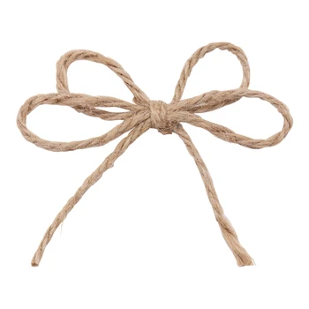 

100 pieces /lot hemp rope bow Wedding party decoration rustic decorations hat dress DIY accessories home decor hemp rope suppli
