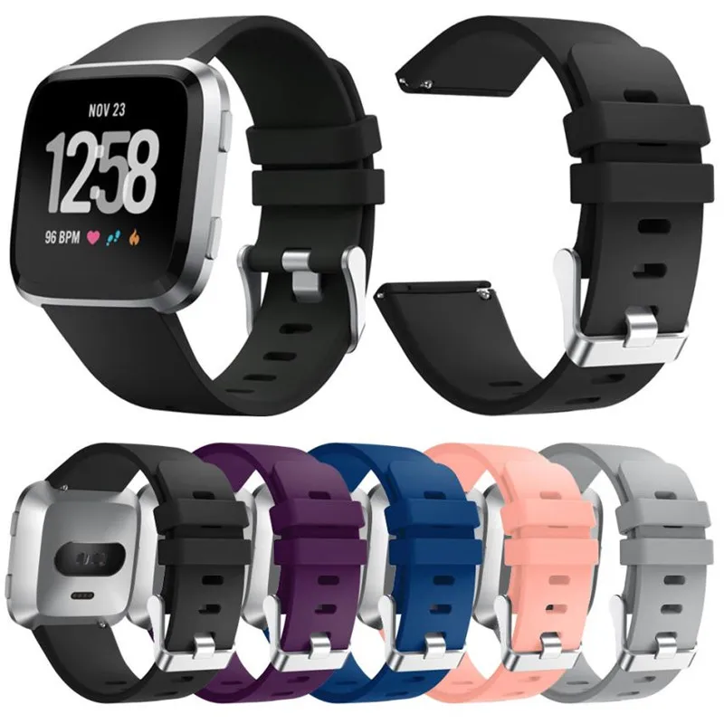 

Wrist Strap Bracelet for Sport Silicone Replacement Band Strap Fitbit Versa Smart Watch 18Jul11