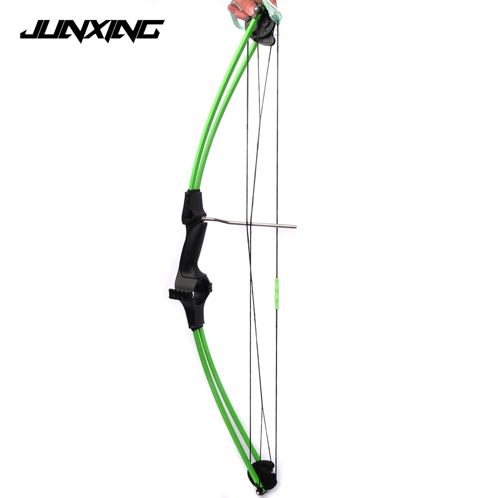 New 34 Inches Children Compound Bow Draw Weight 15lbs Black Fiberglass