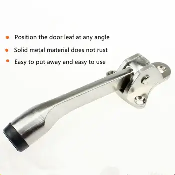 

Zinc Alloy Door Fittings Satin Chrome Lever Door Holder Rubber Stopper Kick Down Hardware Door Buffer
