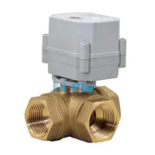 3 Way 12 V/24 V/110 V/220 V 1/" до 1" латунный Электрический шаровой кран, моторный клапан