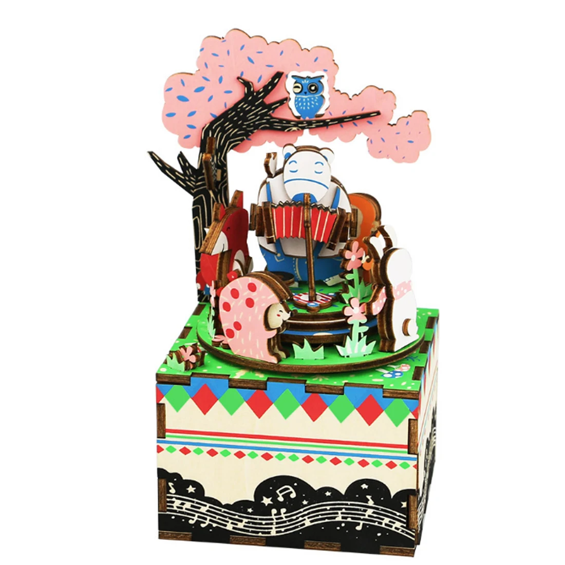 

Forest Concert Theme Shape 3D Puzzle Building Blocks DIY Music Box Stem Toys for Home Decoraction Kits Education Toys For Kids