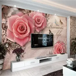 Beibehang заказ обои 3d Фреска роскошный изысканный новый ретро стерео обои Роза ювелирные изделия ТВ задний план 3d росписи