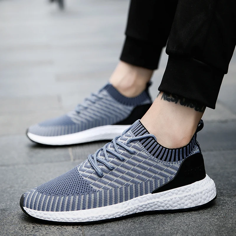 Дышащие кроссовки для мужчин черные и белые спортивные Zapatos corrientes de verano Red chaussure