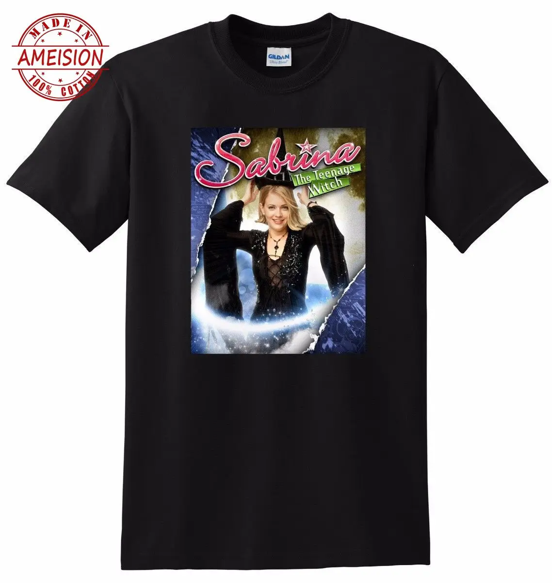 

SABRINA THE NAGE WITCH 2019 for Cool tshirt men letter white cotton summer top T-Shirts more color more color o-neck marvel tees