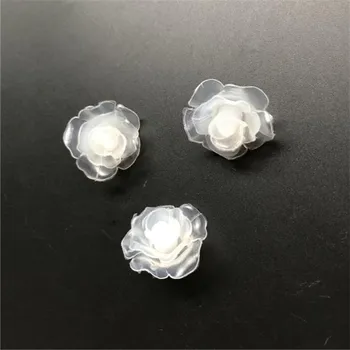 

55pcs Milky Plastic Rose Flower for Fairy String Lights Holiday Lighting Novelty Romantic Wedding Party Christmas Decoration