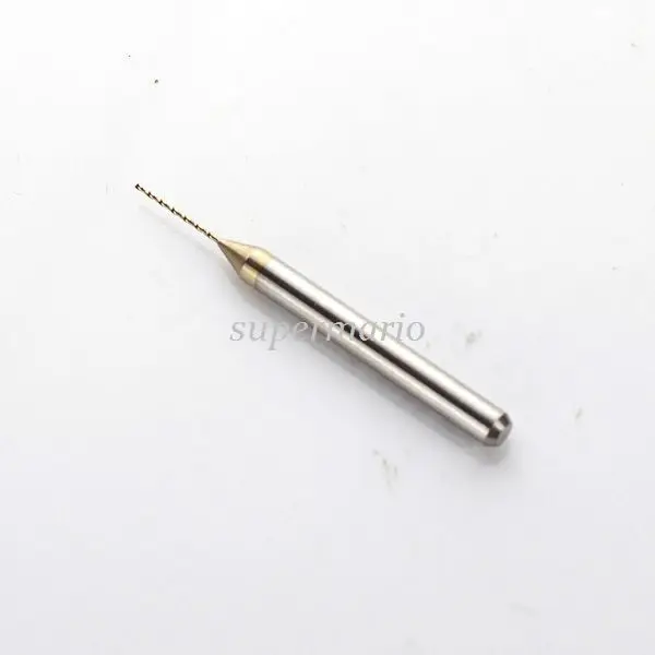 

1x Titanium Nitride Coated Carbide PCB Dremel Jewelry CNC Drill Bits Router 0.5mm