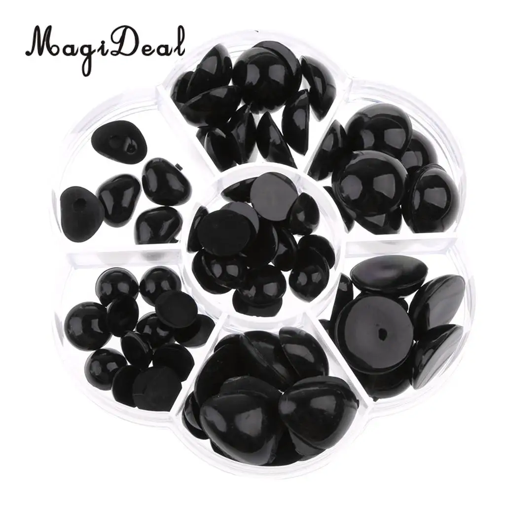 80Pcs Plastic Safety Doll Eyes Nose for Teddy Bear Dog Plush Animal Dolls Craft DIY Accessories Toys